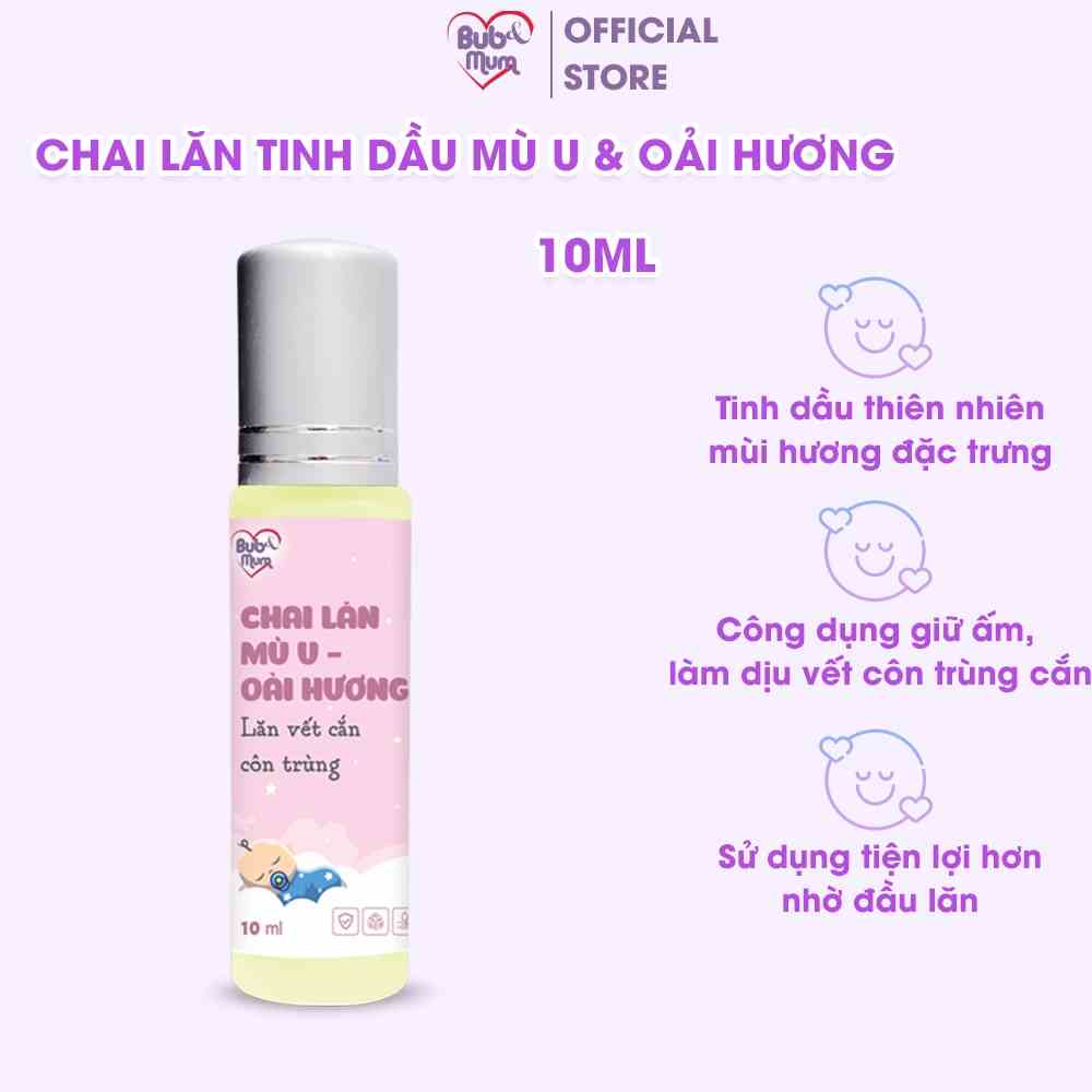 Chai Lăn Tinh Dầu Làm Dịu Vết Côn Trùng Cắn Mù U Và Oải Hương 10ml BuB&MuM