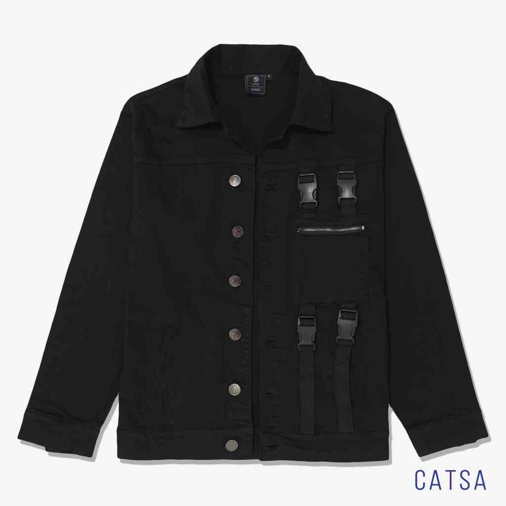 [Mã BMLT30 giảm đến 30K đơn 299K] Áo khoác kaki CATSA, Jacket nam phong cách trẻ trung basic AKJ040