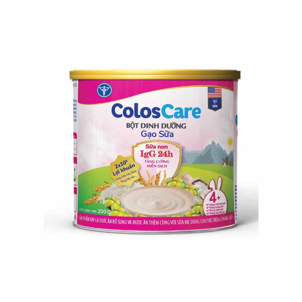 [Mã BMLTA35 giảm đến 35K đơn 99K] Bột dinh dưỡng Nutricare ColosCare bổ sung IgG24h vị gạo sữa (200g)