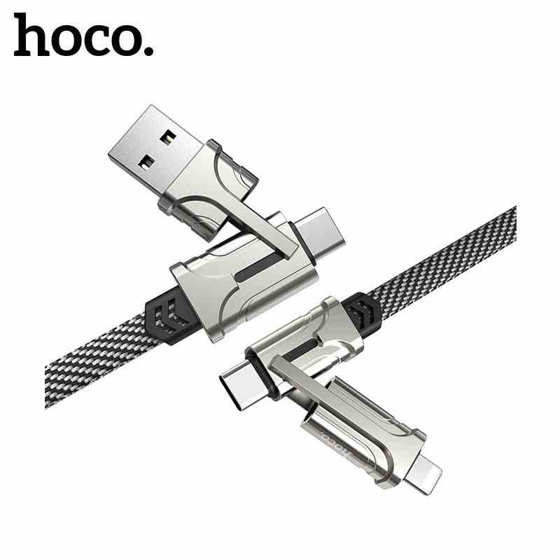 [Mã BMLTA35 giảm đến 35K đơn 99K] Cáp sạc nhanh 3A Hoco S22 4IN1 đa năng dây dù siêu bền dài 1.2M