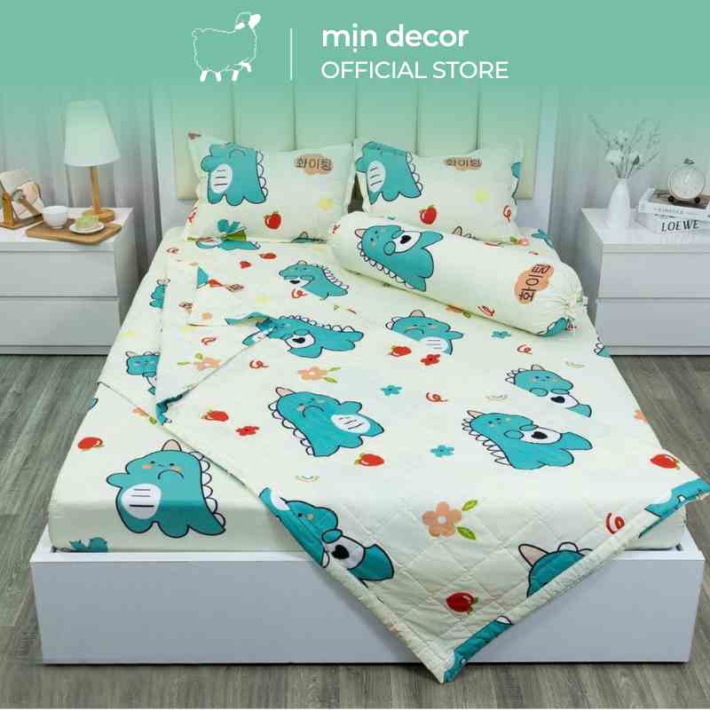 [Mã BMLTA35 giảm đến 35K đơn 99K] Bộ chăn ga gối MỊN DECOR có CHĂN TRẦN hè mêm mại thoáng mát