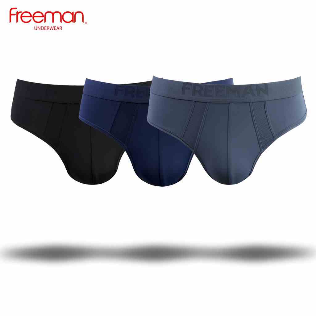 [Mã BMLTA35 giảm đến 35K đơn 99K] Quần lót nam thun lạnh 2 da cao cấp Freeman [Combo 3] 6058