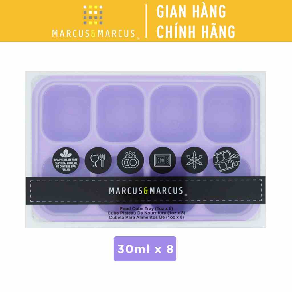 Khay silicon trữ đông đồ ăn dặm cho bé Marcus & Marcus – Willo (30ml x 8 ngăn)