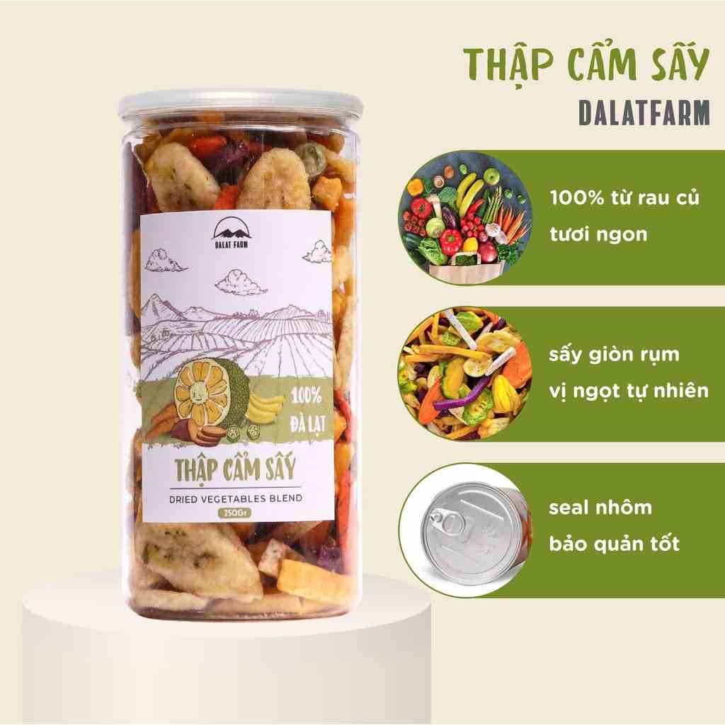 Thập Cẩm Sấy Dalat Farm - Hộp 250 g