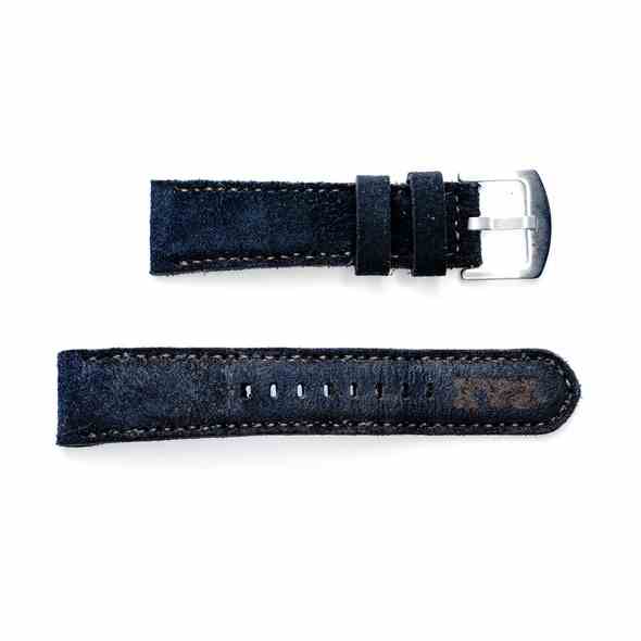 [Mã BMLTA35 giảm đến 35K đơn 99K] Dây Đồng Hồ Da Thật RAM Leather 1966 Da Bò Lộn Đen Tuyền Bền Đẹp