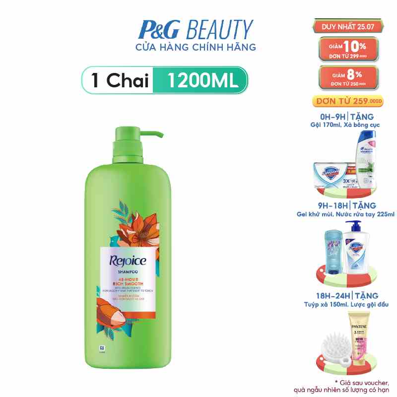 Dầu Gội Rejoice Siêu Mượt chai 1200ml