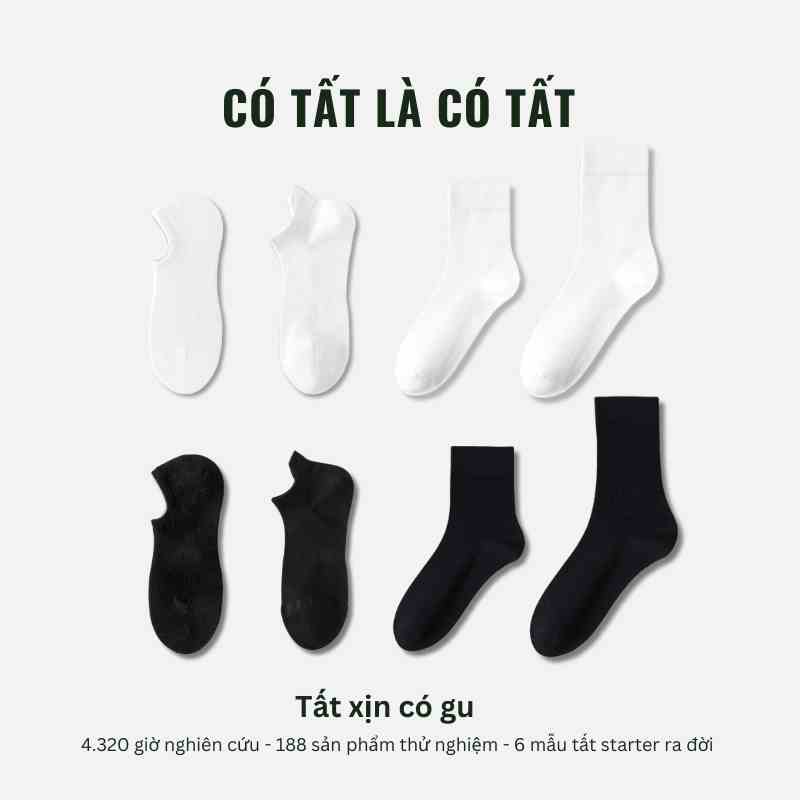 Tất Vớ Nam Nữ Có Tất nhiều kiểu dáng chất liệu cao cấp _ BLACK&WHITE