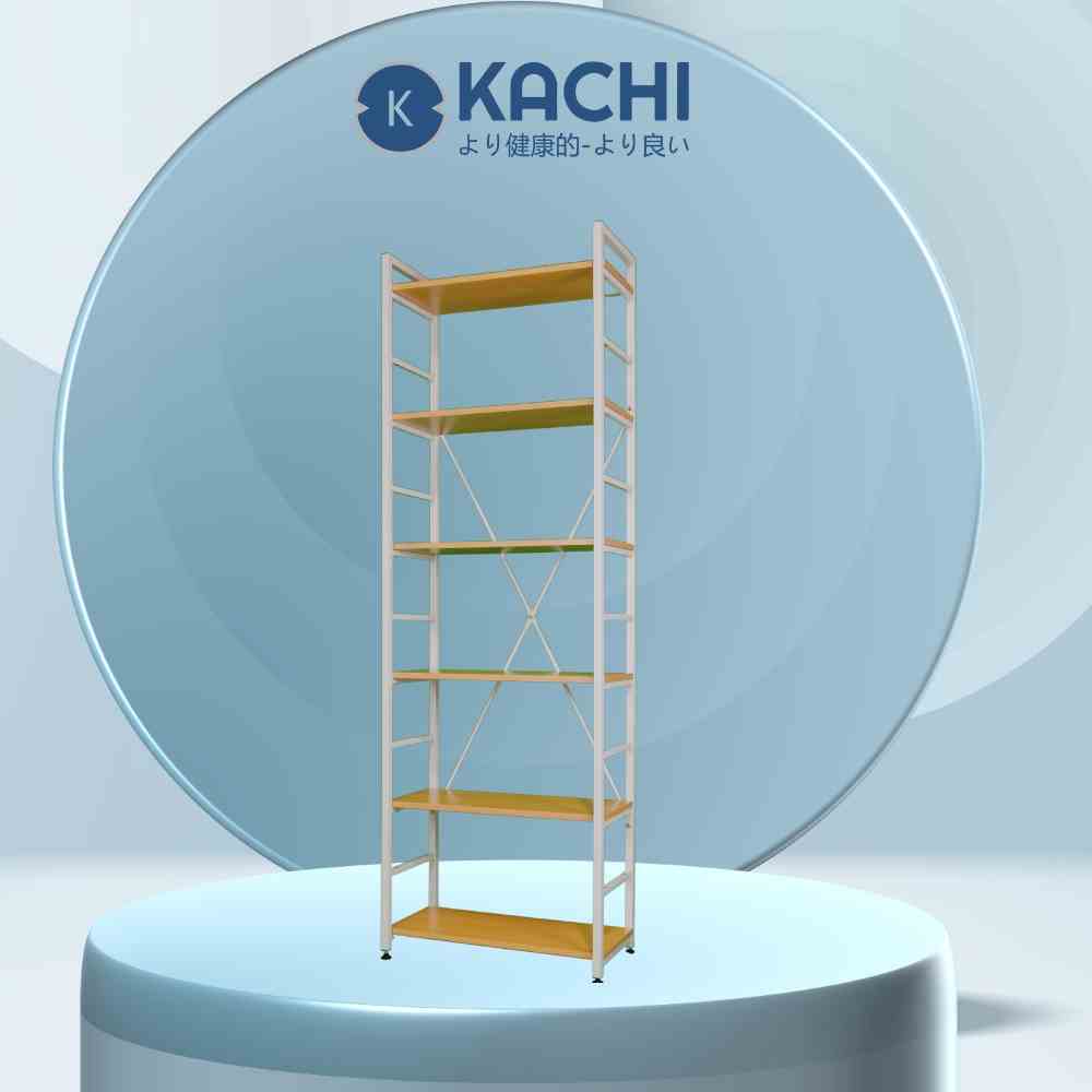 Kệ Gỗ Chân Sắt 6 Tầng Kachi MK246 (60 × 182CM)