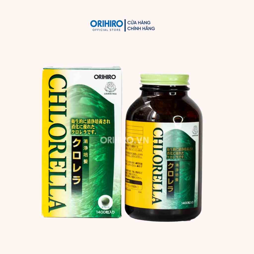 Tảo Lục Clean Chlorella hỗ trợ bảo vệ tim mạch Orihiro 1400 viên