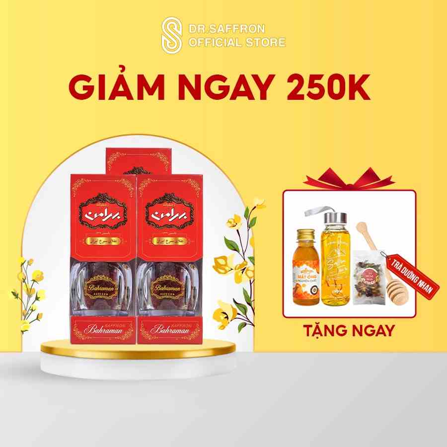 COMBO Nhụy Hoa Nghệ Tây SAFFRON BAHRAMAN 1Gr x 3 hộp