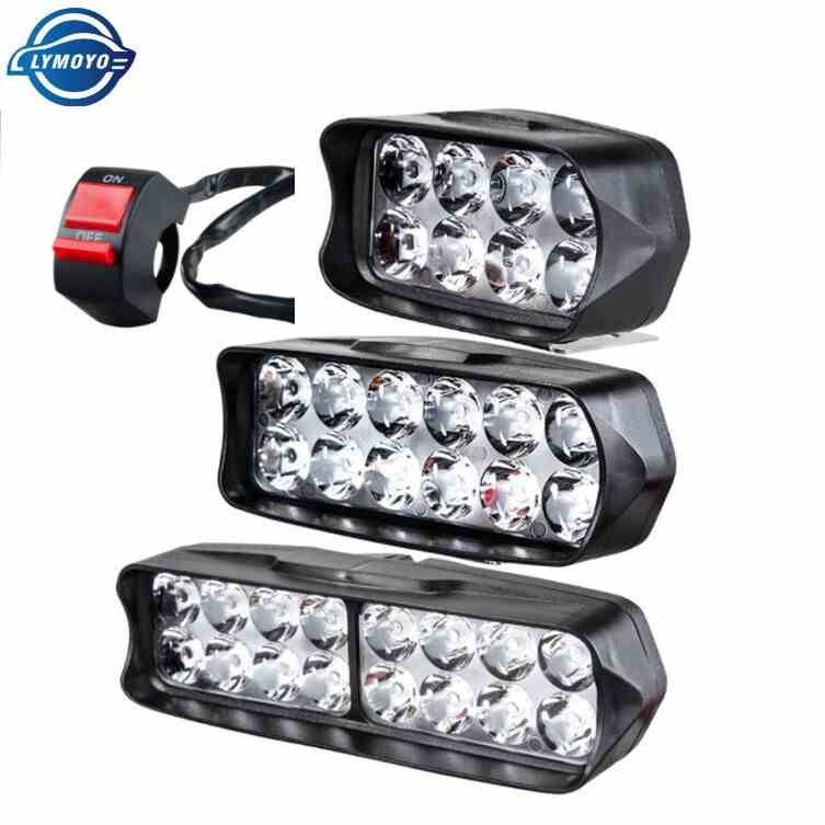 Đèn pha LYMOYO 8/ 12/ 16 LED 12/ 18/ 24W 2400LM 12V tiện lợi dành cho xe máy ATV