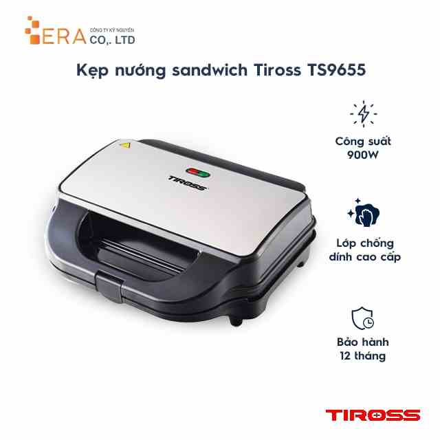 [Mã BMLTA35 giảm đến 35K đơn 99K] Kẹp nướng sandwich Tiross TS9655