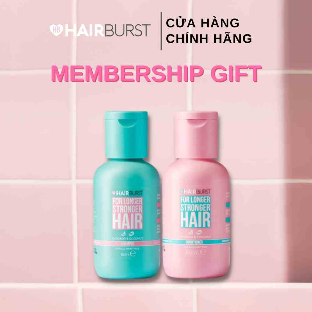 [MEMBERSHIP GIFT] Set gội xả Hairburst stronger longer hair travel size 60ml/chai