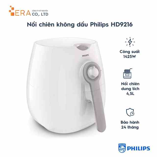 [Mã BMLTA35 giảm đến 35K đơn 99K] Nồi chiên không dầu Philips HD9216