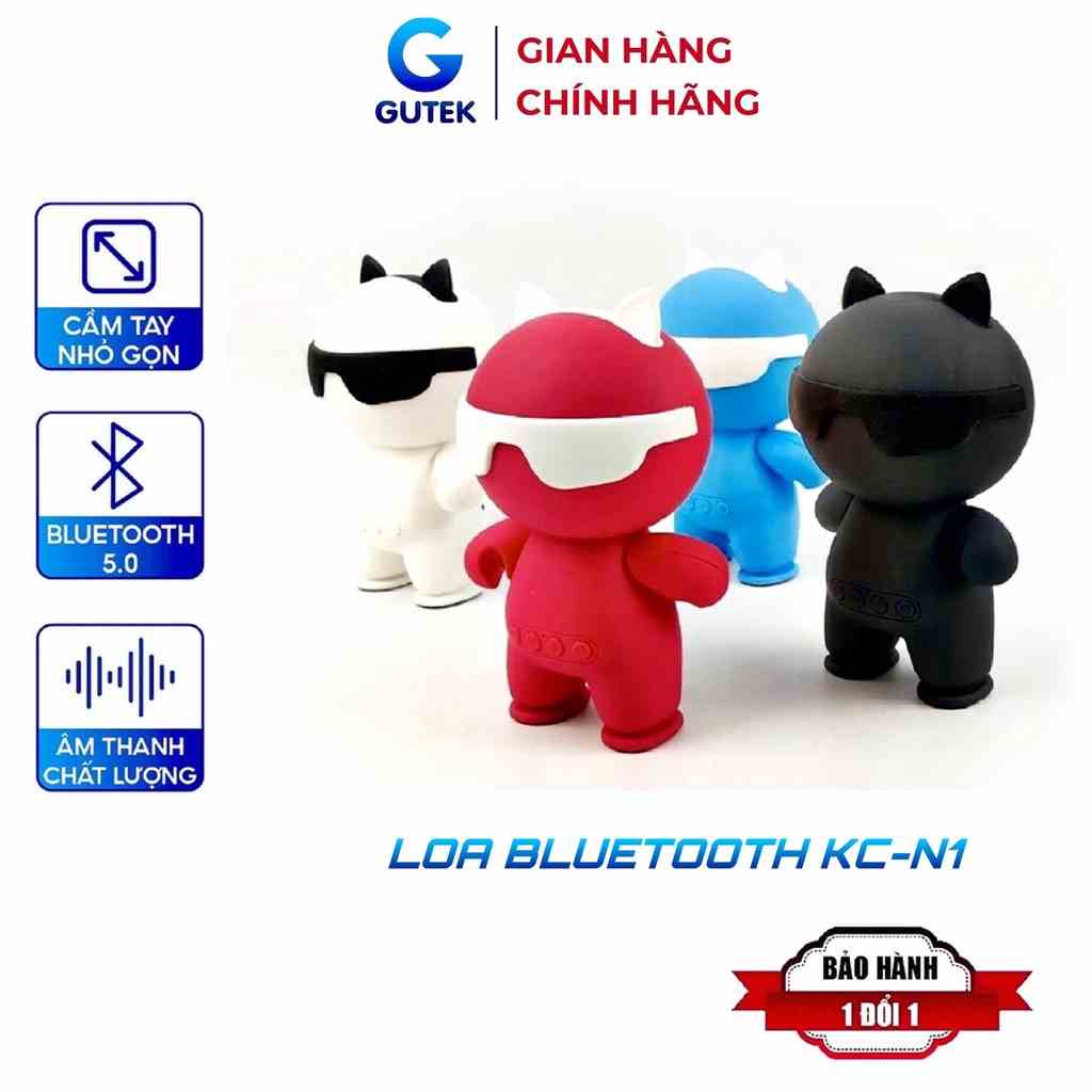 Loa Bluetooth Nghe Nhạc Mini Không Dây Hình Robot Gutek KC-N1 Cầm Tay Nhỏ Gọn Âm Thanh Chất Lượng