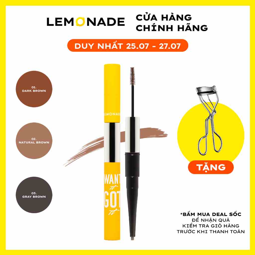 Chì kẻ mày 2 đầu Lemonade Want It Got It Dual Eyebrow 2.75g