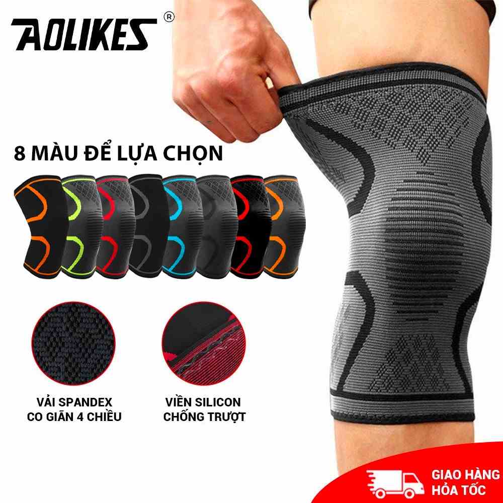 Băng gối thể thao bóng đá, bóng chuyền co giãn đàn hồi cao cấp Aolikes 7718 (1 chiếc)