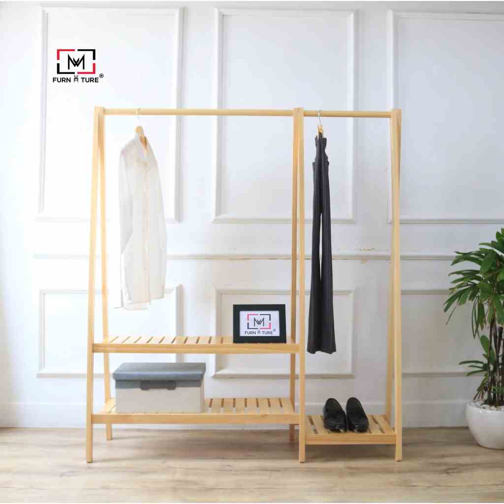 Nowship - Giá treo quần áo đôi lắp ráp Hàn Quốc nhiều màu - thương hiệu MW FURNITURE - Nội thất căn hộ