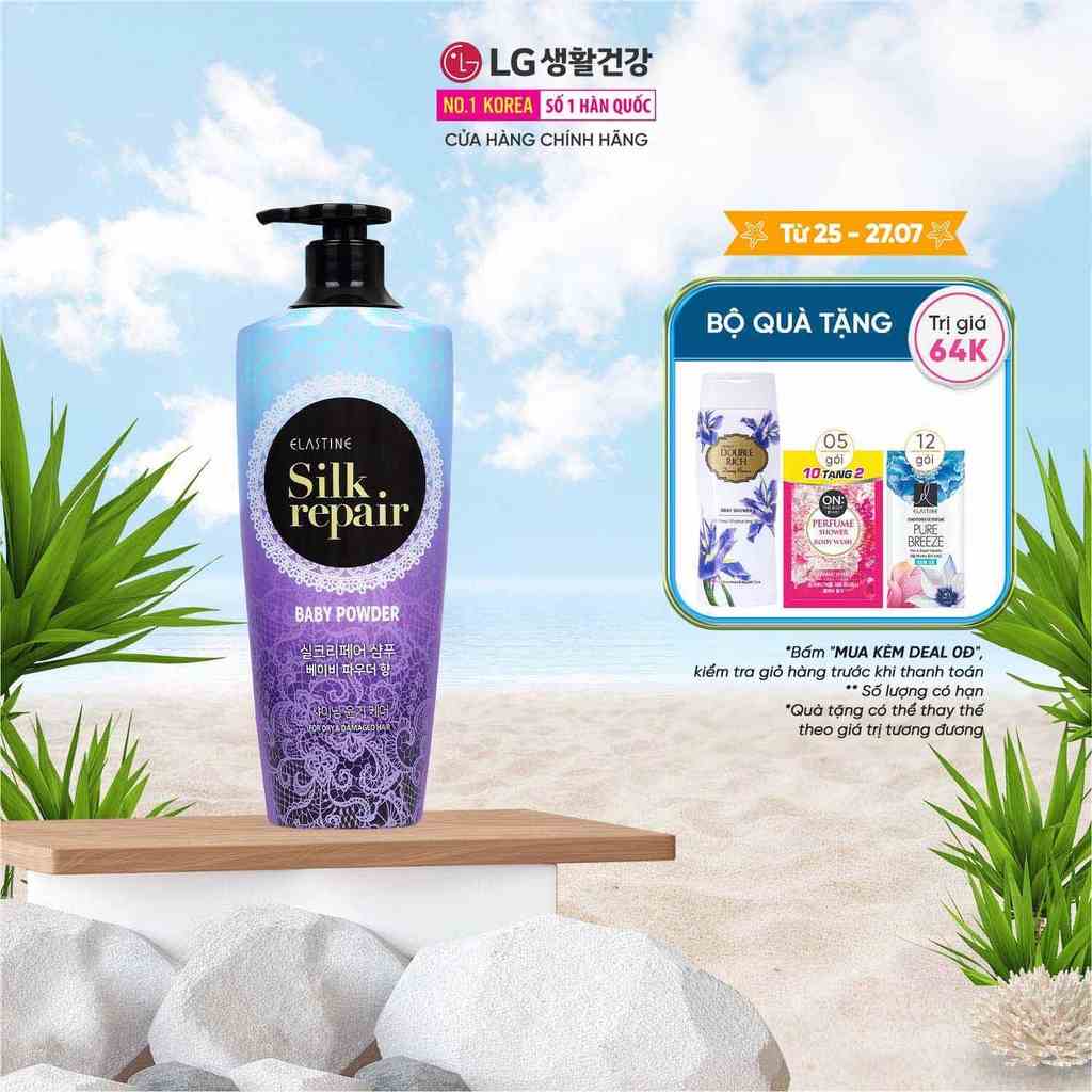 Dầu gội chăm sóc và nuôi dưỡng tóc Elastine Silk Repair - Hương Phấn Em Bé