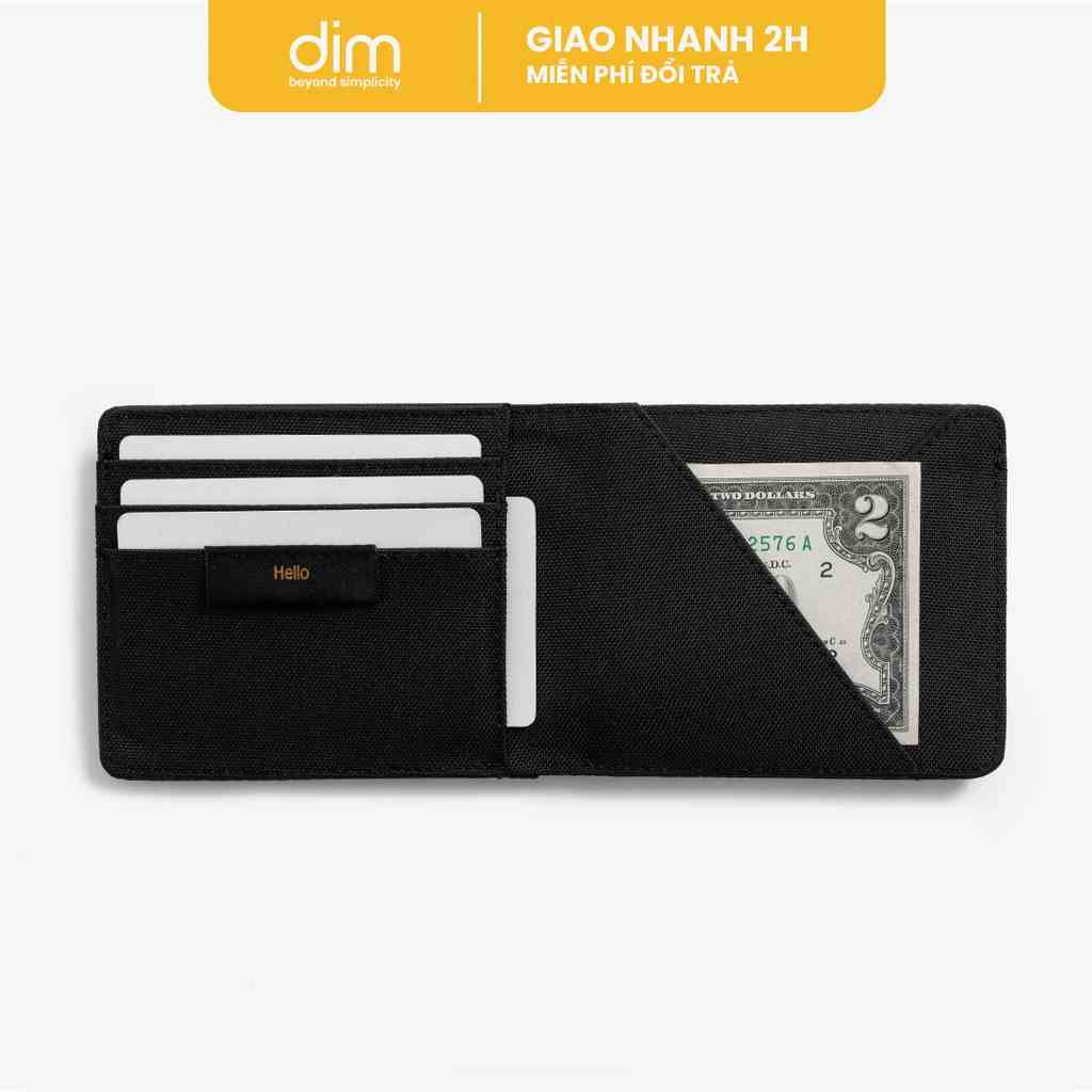 Ví Vải Gập Đôi Unisex DIM Cross Wallet - Ngang (Ngăn Rút Tiền Nhanh)