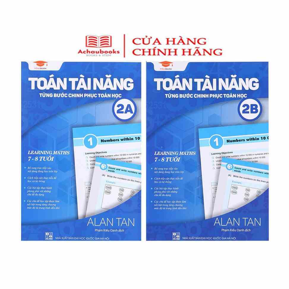 [Mã BMLTB200 giảm đến 100K đơn 499K] Sách: Toán Tài Năng 2A+2B - Toán Lớp 2 ( Bộ 2 cuốn )