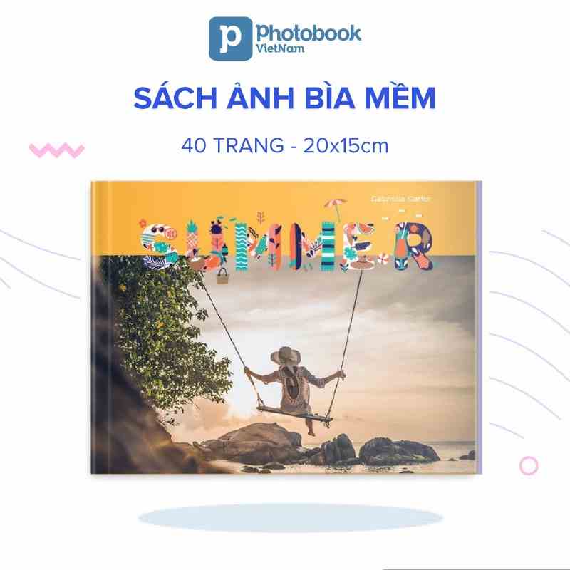 [Toàn Quốc] [E-voucher] In sách ảnh theo yêu cầu bìa mềm 40 trang 8” x 6” (20 x 15cm) - Thiết kế trên web Photobook