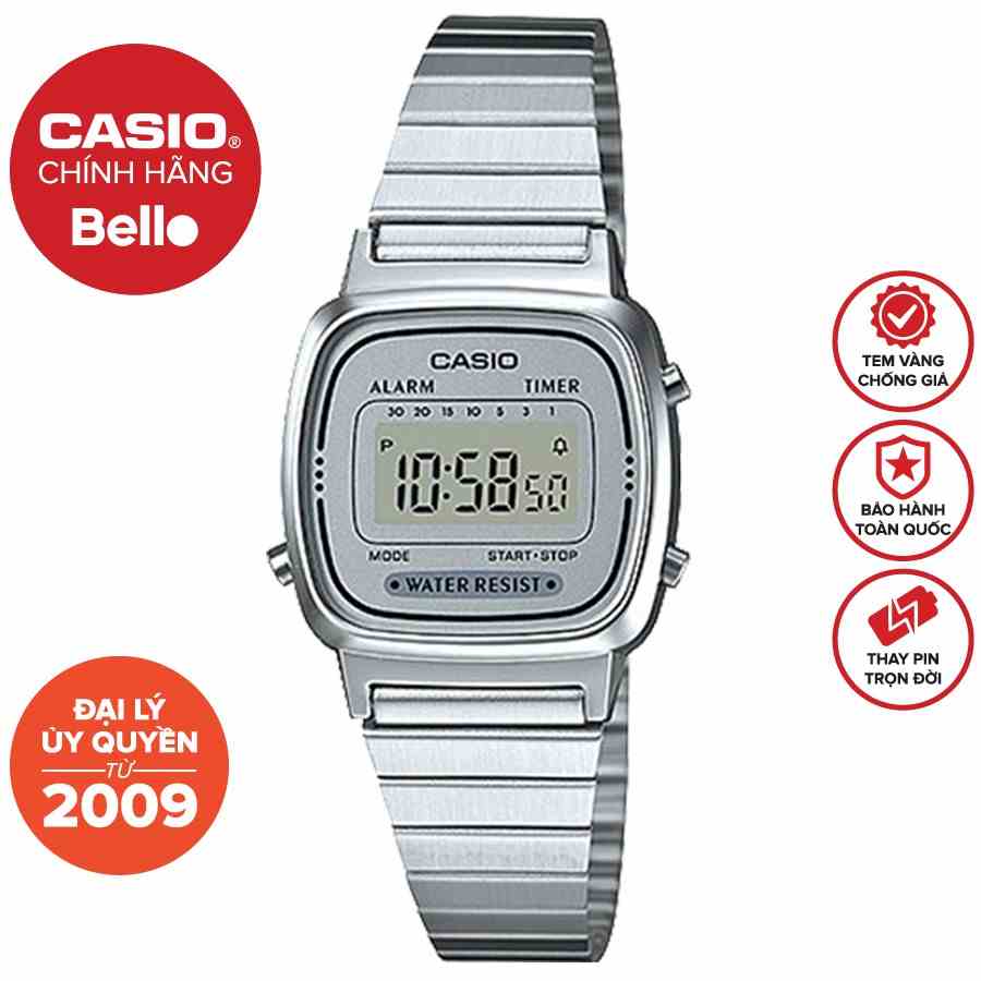 LA670WA Đồng hồ Casio nữ chính hãng dây kim loại bảo hành điện tử 1 năm Pin trọn đ