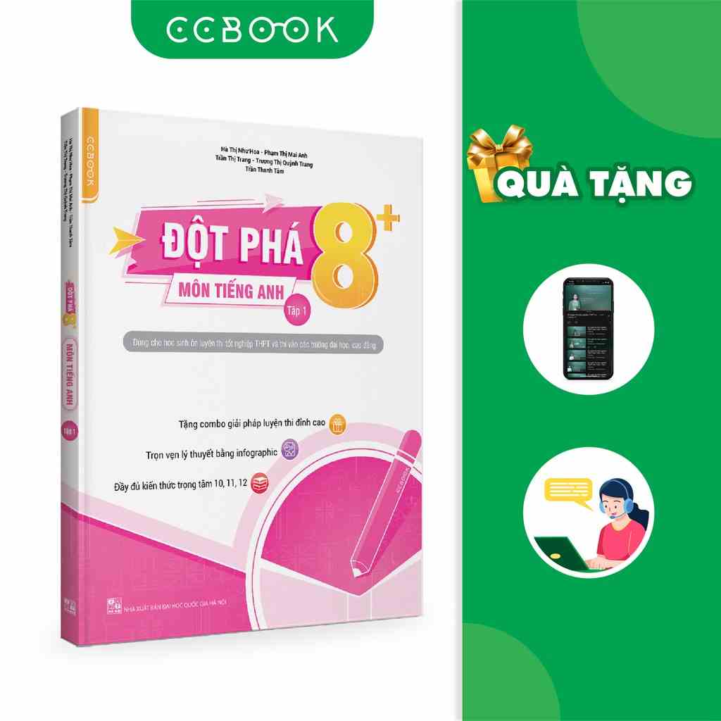 Sách - Đột Phá 8+ Môn Tiếng Anh Tập 1 (Phiên Bản mới) - Ôn thi đại học và THPT quốc gia - Chính hãng CCbook