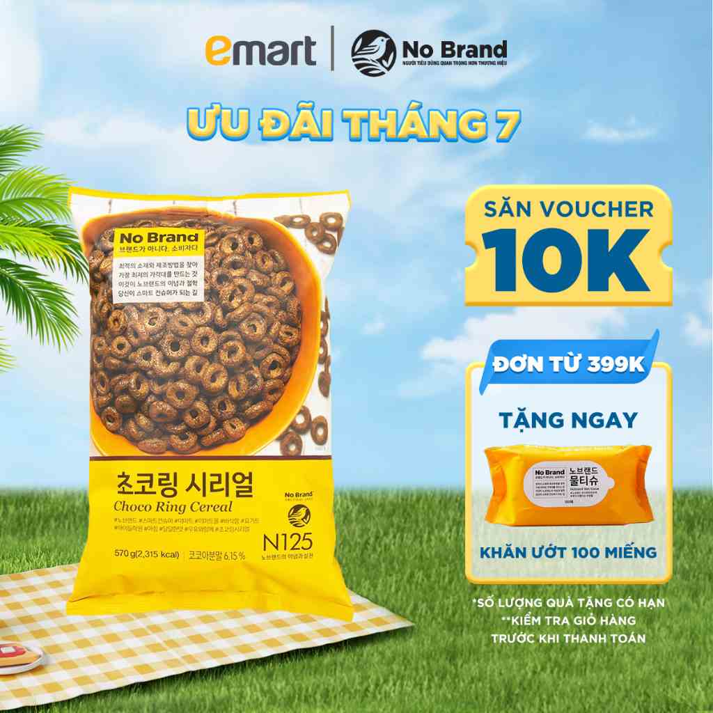 Bánh Ăn Sáng Choco Ring Vị Sô Cô La No Brand Túi 570g - Emart VN