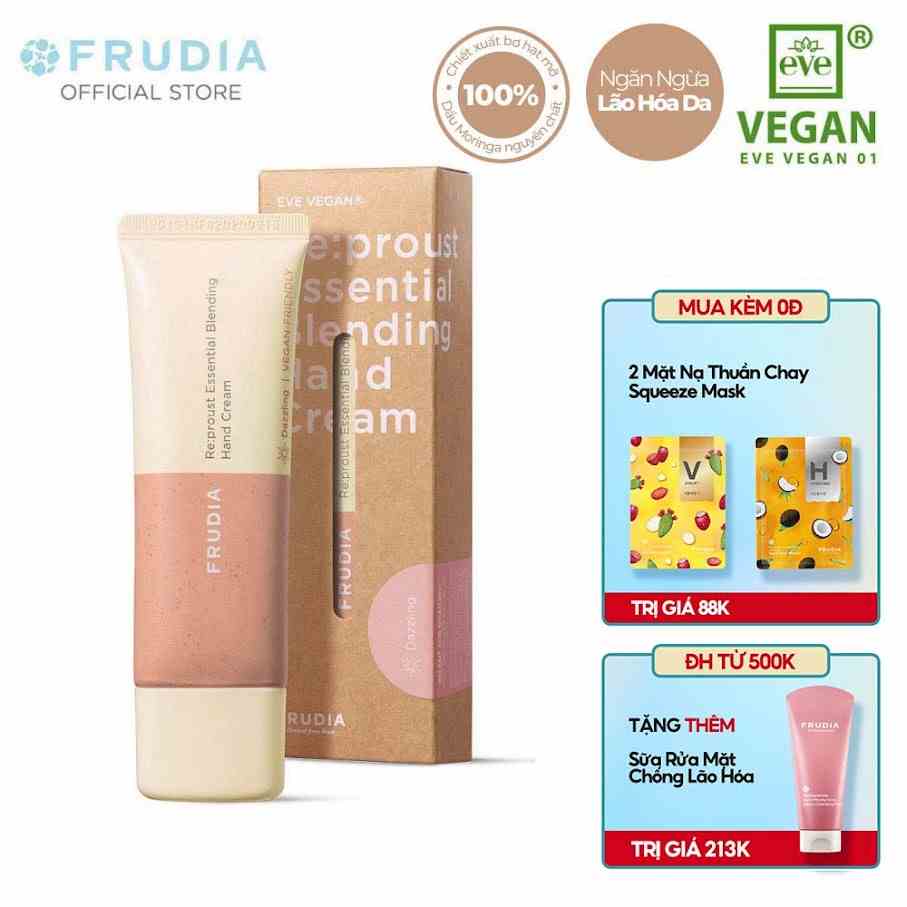 [Mã BMLT35 giảm đến 35K đơn 99K] [Tặng 88k] Kem dưỡng da tay Frudia Re:proust Essential Blending Handcream Dazzling 50g