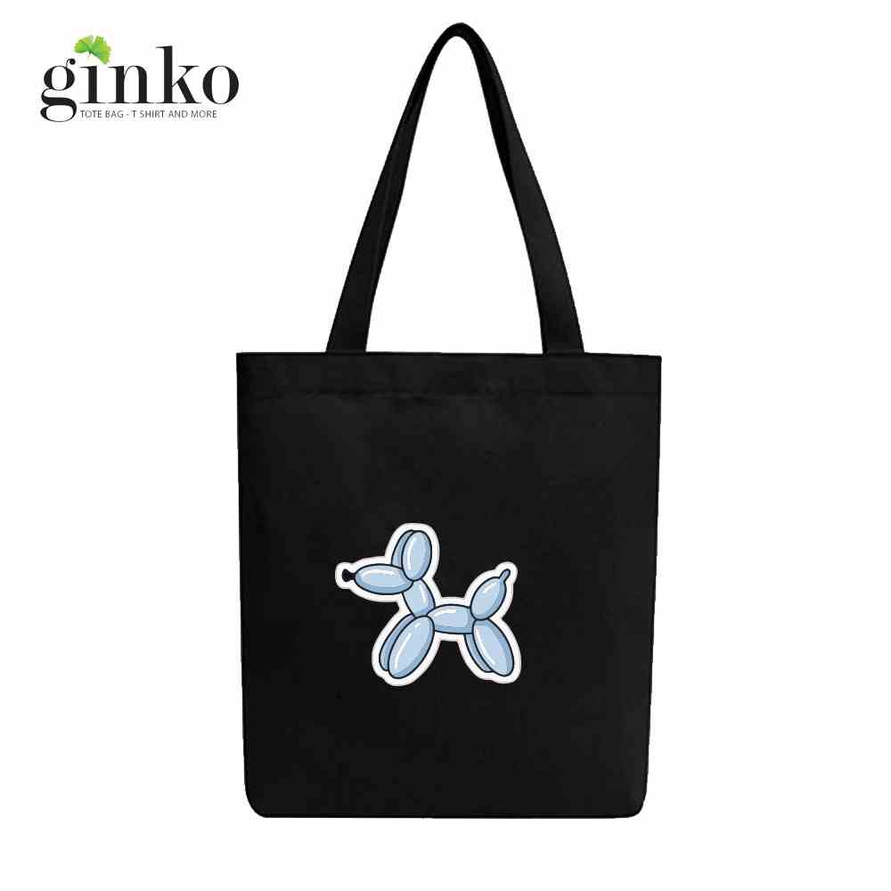 [Mã BMLTA35 giảm đến 35K đơn 99K] Túi Vải Tote Ginko Dây Kéo Phong Cách ulzzang Hàn Quốc In Hình Puppy Baloon B20