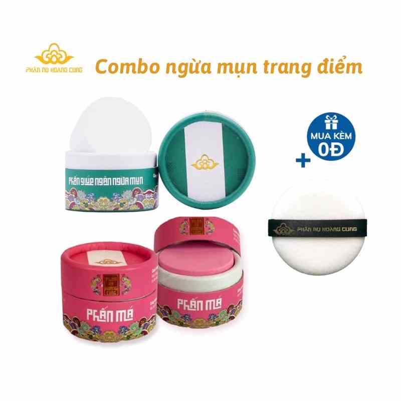 Combo dưỡng da trang điểm Phấn Nụ Hoàng Cung 25gr/hộp