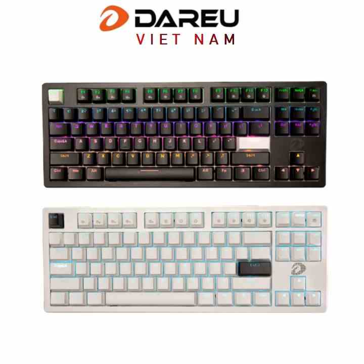 [Mã ELCL7 giảm 7% đơn 300K] Bàn phím cơ Gaming DAREU EK87 V2 Trắng / Đen (Blue/ Brown/ Red D switch)