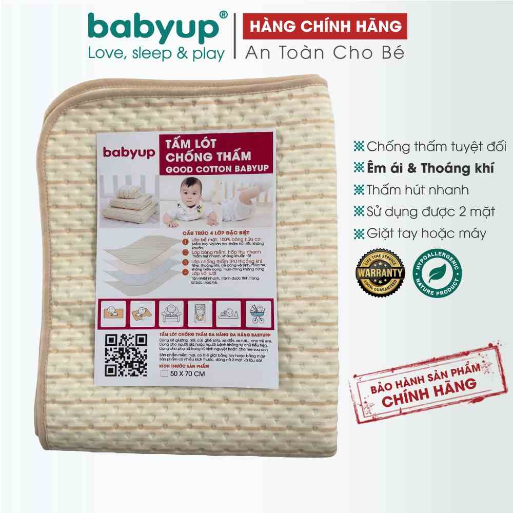 Tấm lót chống thấm cho bé Babyup Organic cao cấp.