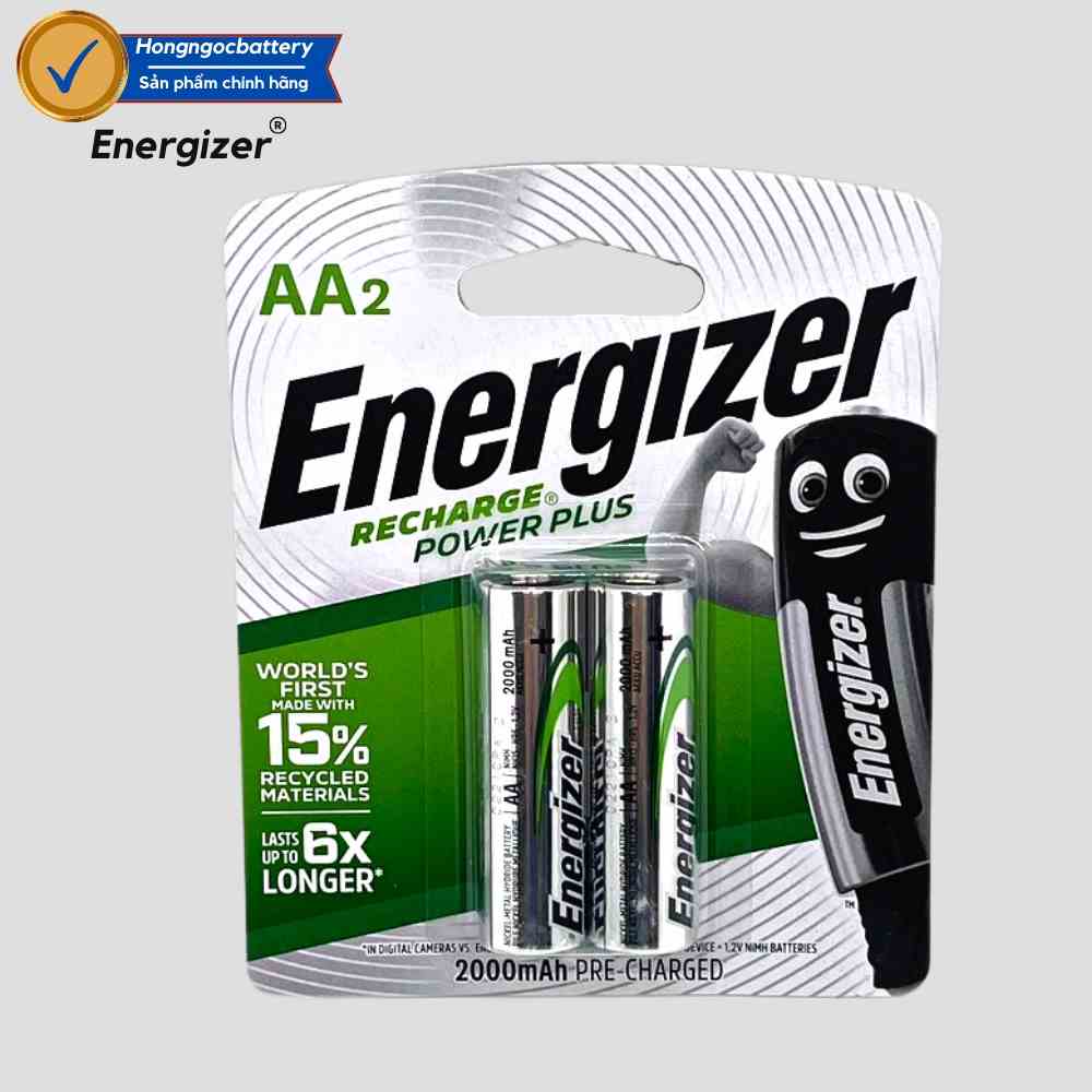 [Mã BMLTB35 giảm đến 35K đơn 99K] Vỉ 2 viên Pin Sạc AA / AAA Energizer Hàng Chính Hãng