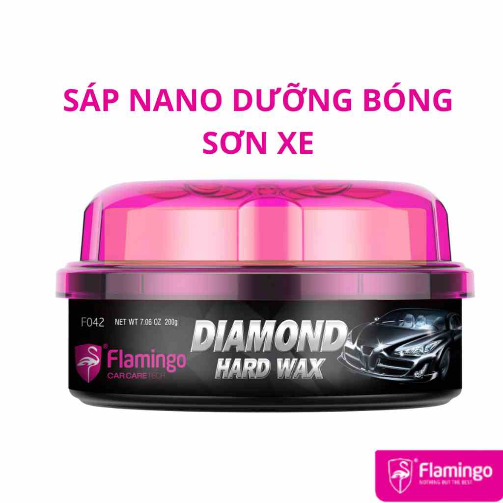 Sáp Nano Dưỡng Bóng Sơn Xe - Xóa Xước Dăm Flamingo F042 200g- Hãng Phân Phối Chính Thức