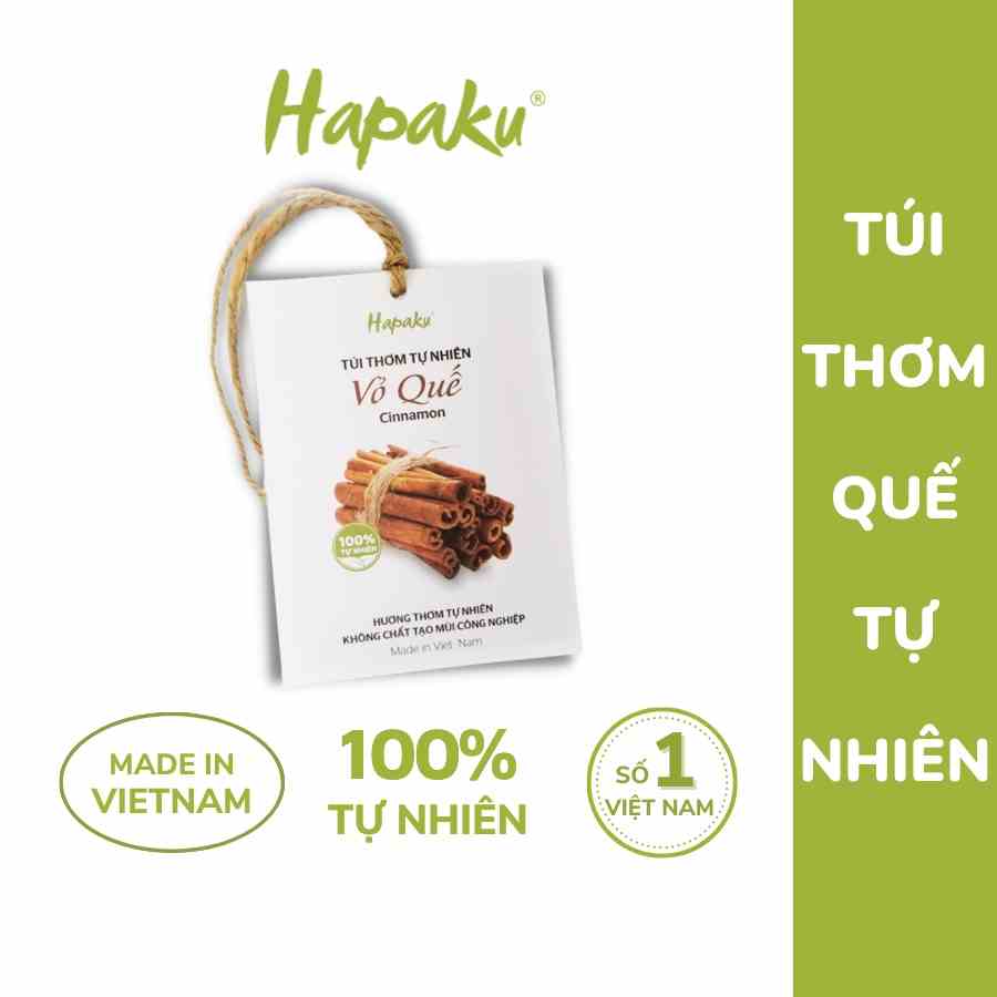 Túi Thơm Hương Quế HAPAKU Tự Nhiên Nguyên Chất Treo Tủ Quần Áo Khử Mùi Nhà Bếp Ô Tô Giúp Thư Giãn