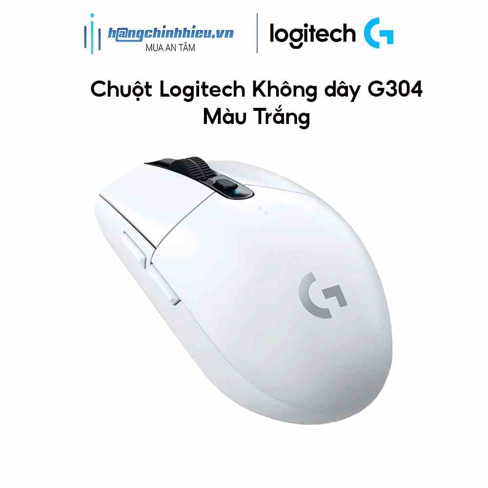 [Mã BMLTB200 giảm đến 100K đơn 499K] Chuột Logitech Không dây G304 - Màu Trắng