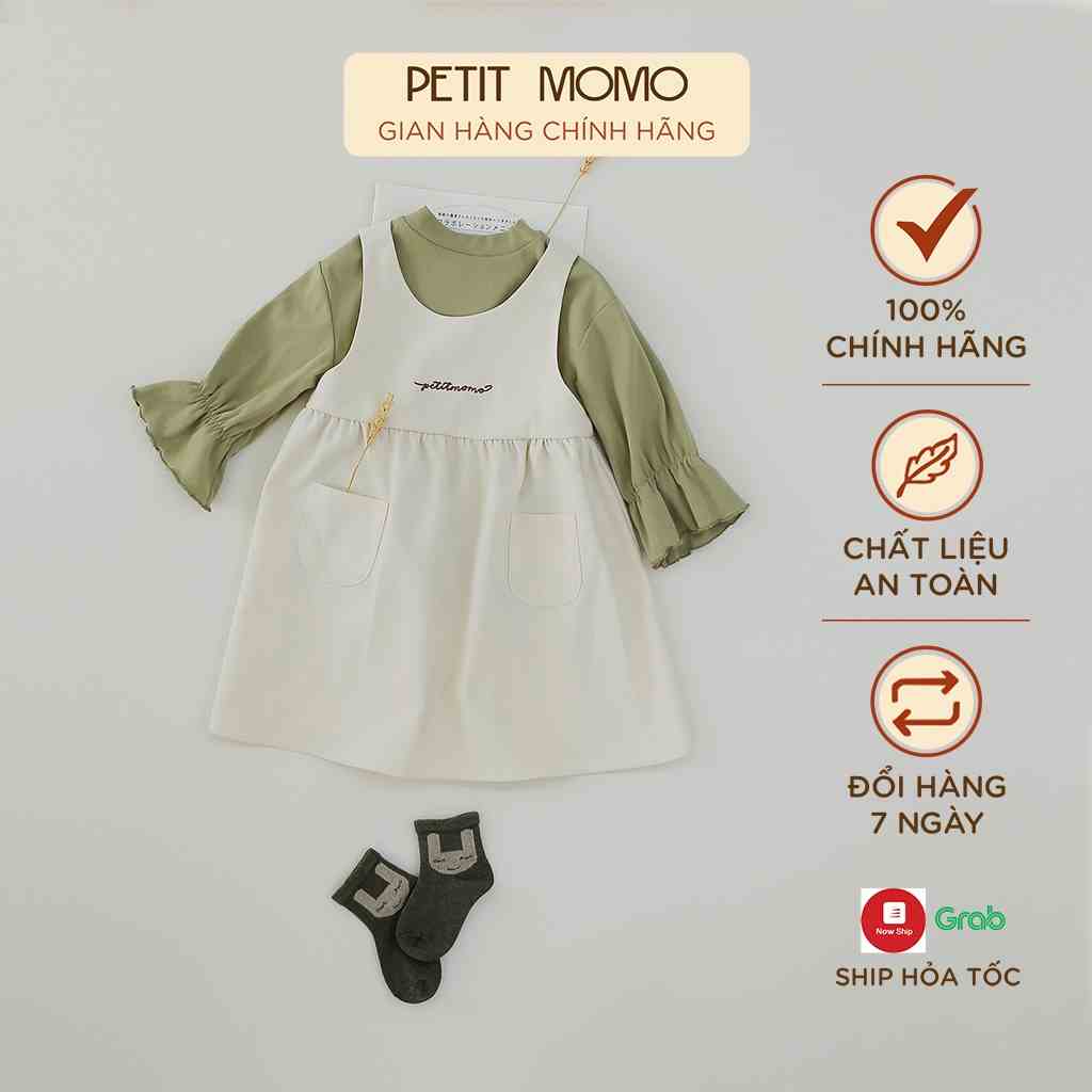 Váy Yếm Bé Gái 16 Tuổi PETIT MOMO Chất Liệu Nhung Tăm Mềm Mịn Cao Cấp H090