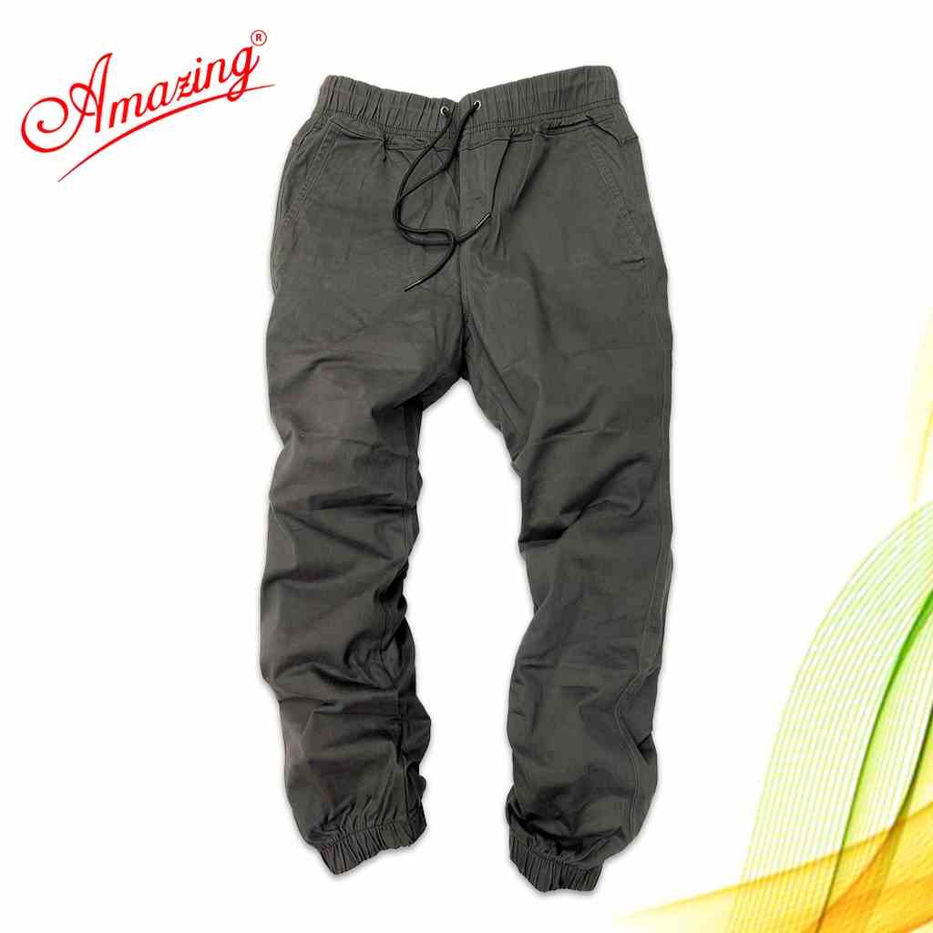 Amazing, quần Jogger kaki nam màu xám, phong cách thể thao khỏe khoắn, chất liệu nhập khẩu, co giãn nhẹ, bigsize