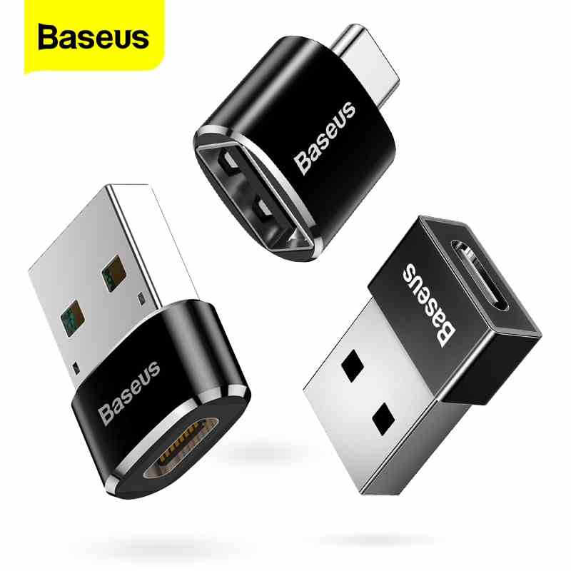  Đầu Chuyển Đổi Baseus Cho Macbook Samsung S10 Huawei OTG Cổng USB Loại C sang Micro