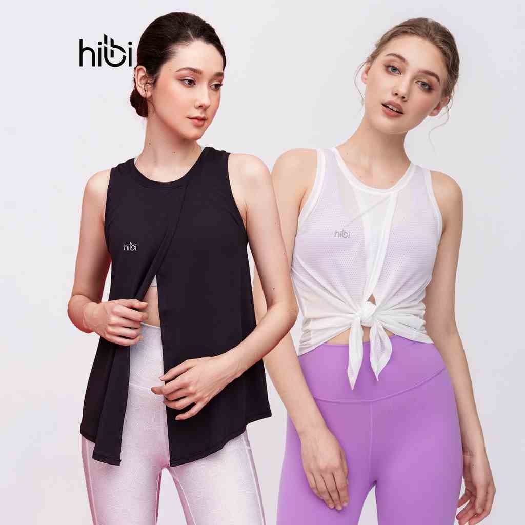 Áo tanktop tập Yoga mặc ngoài, kiểu xẻ tà cột trước Hibi Sports TA708