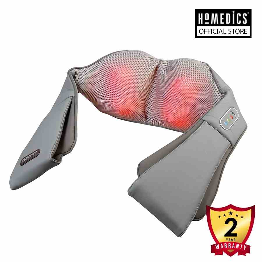 [Mã BMLTB200 giảm đến 100K đơn 499K] Đai massage vai cổ gáy shiatsu 3D 4 bi xoay kèm rung và nhiệt HoMedics NMS-620H