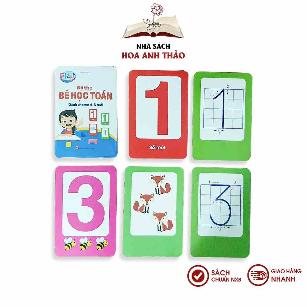 Bộ thẻ flashcard Việt Hà bé học toán dành cho trẻ từ 4 đến 6 tuổi