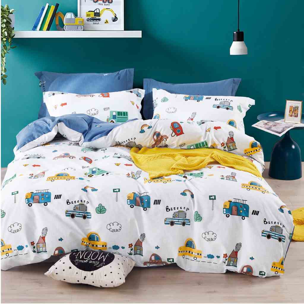 Bộ ga giường và áo gối NIN Collins 100% Cotton Sateen - N190066 (không kèm mền)