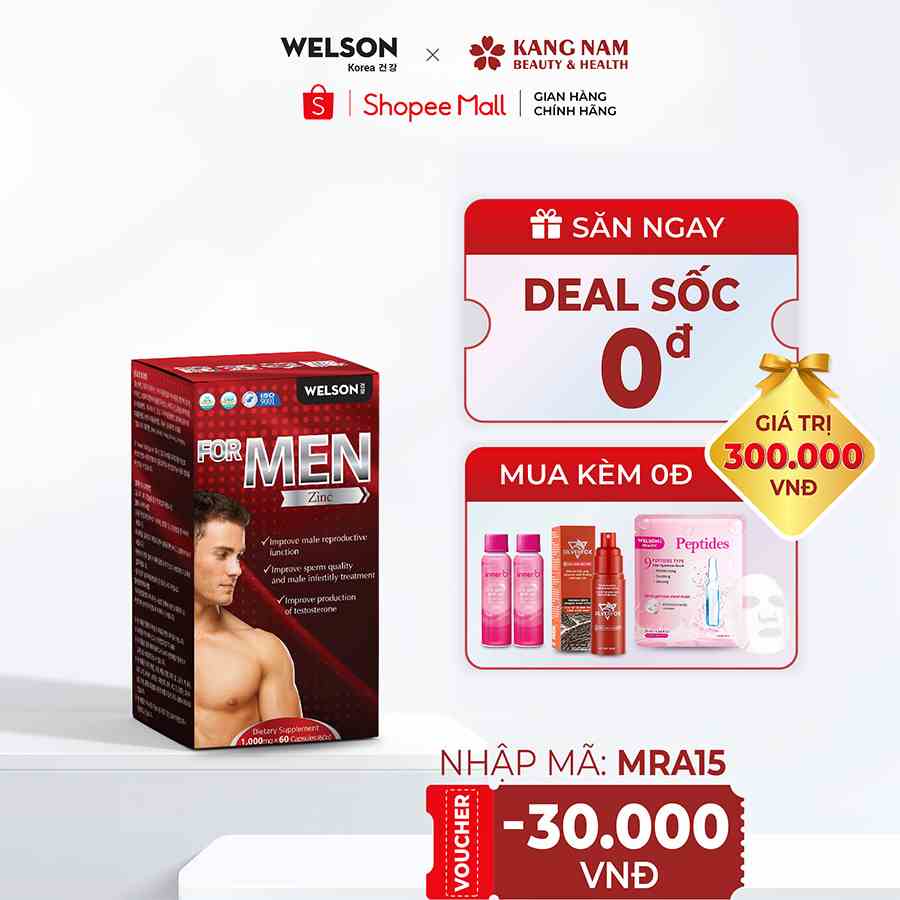 Viên uống tăng cường sinh lý nam Welson For Men 60 viên