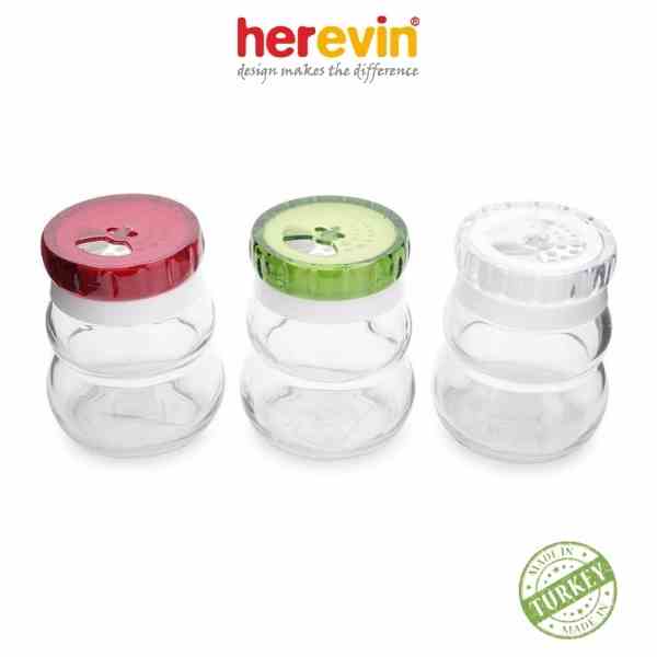 [Mã BMLTA35 giảm đến 35K đơn 99K] Bộ 3 Hũ Gia Vị Thuỷ Tinh Herevin Tròn 150ml - HUGI131007-000 [GIAO MÀU NGẪU NHIÊN]