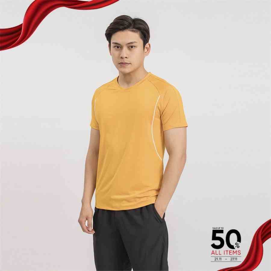 Áo thun T-shirt nam cao cấp ARISTINO phom Slim fit, cổ tròn dệt bo rib, cotton mềm mại, thoáng mát - ATS013S9