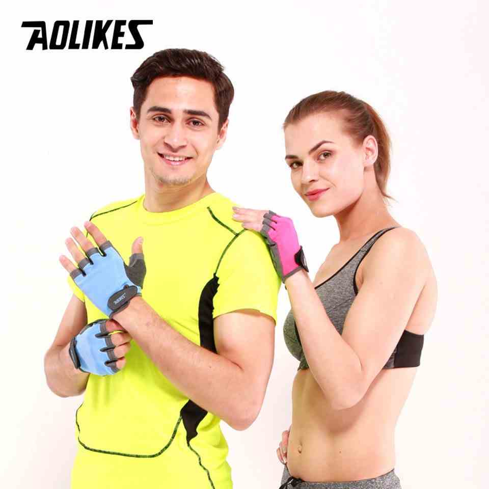 Găng tay tập gym nâng tạ AOLIKES A-112 chất liệu cao cấp thoáng khí sport fitness breathable gloves