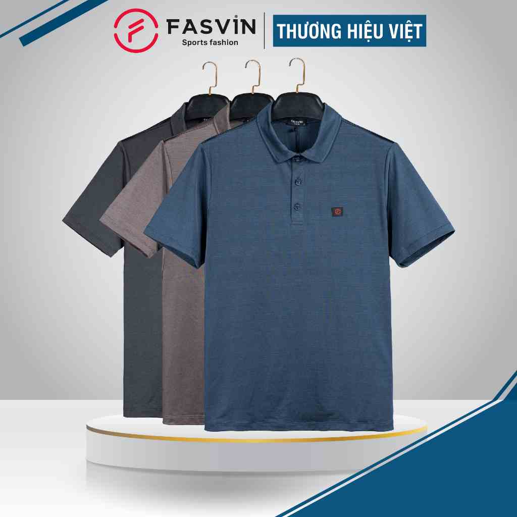 Áo Polo thể thao nam Fasvin PL23588.HN chất vải thun cao cấp thoáng mát bền đẹp.